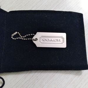 Coach Silvertone hangtag, 2 inch . Nice
